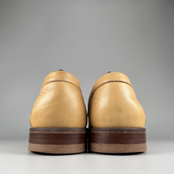Johnston Murphy Signature Series Men\'s 10M Brown Leather Slip On Lincoln Bit GUC main image 7